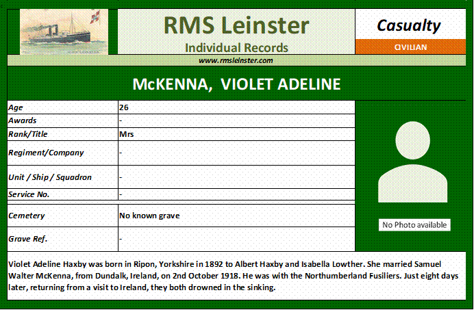 Violet Adeline McKenna